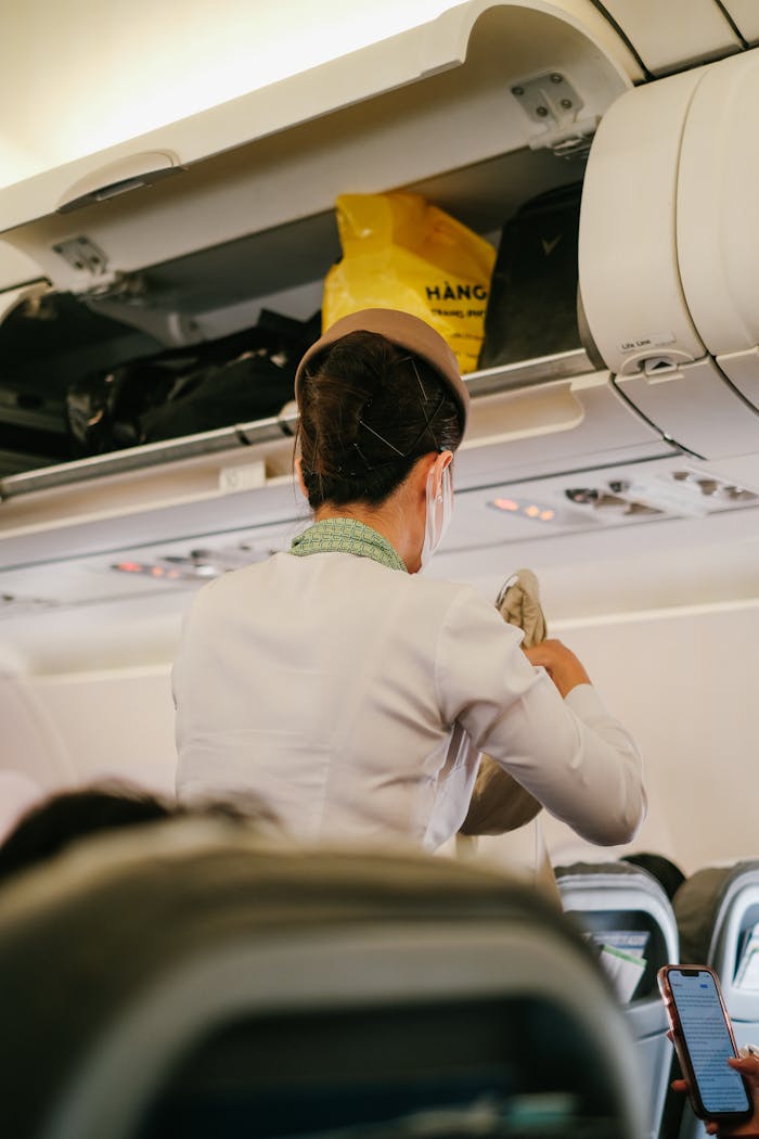 Stewardess on Plane